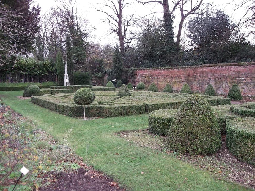 The formal gardens beside Castle Bromwich Hall