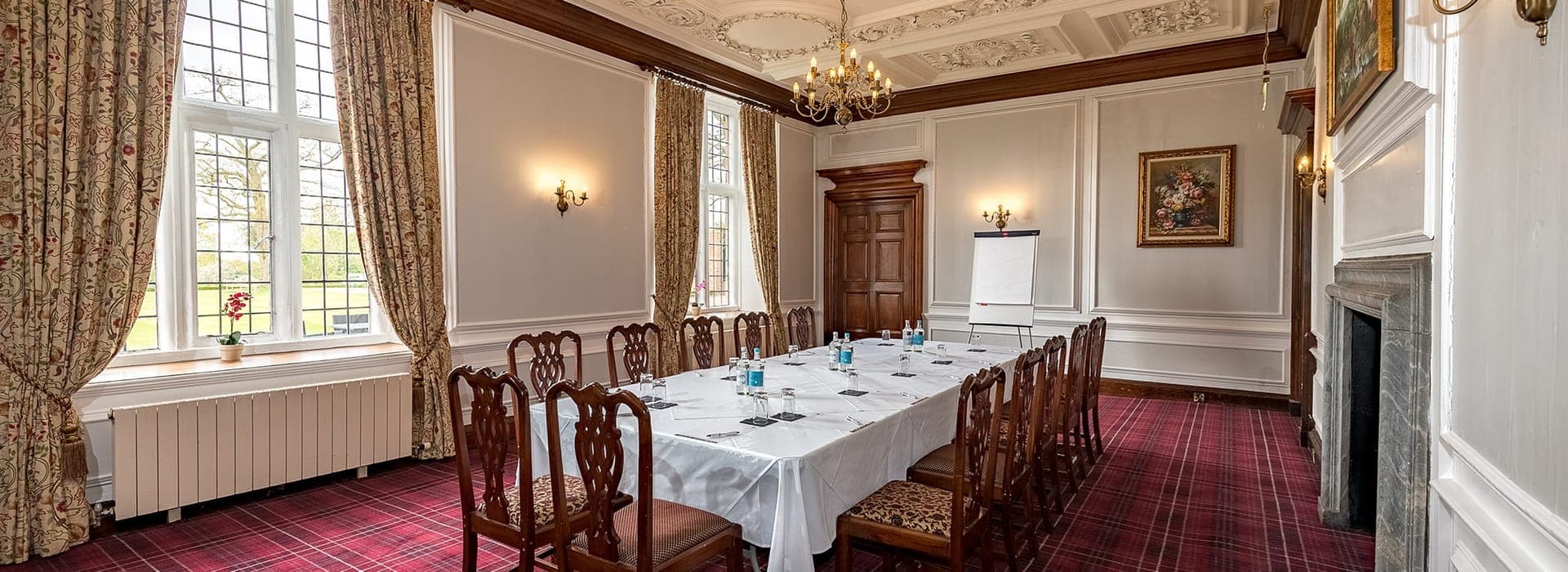 A meeting in progress at Castle Bromwich Hall Hotel